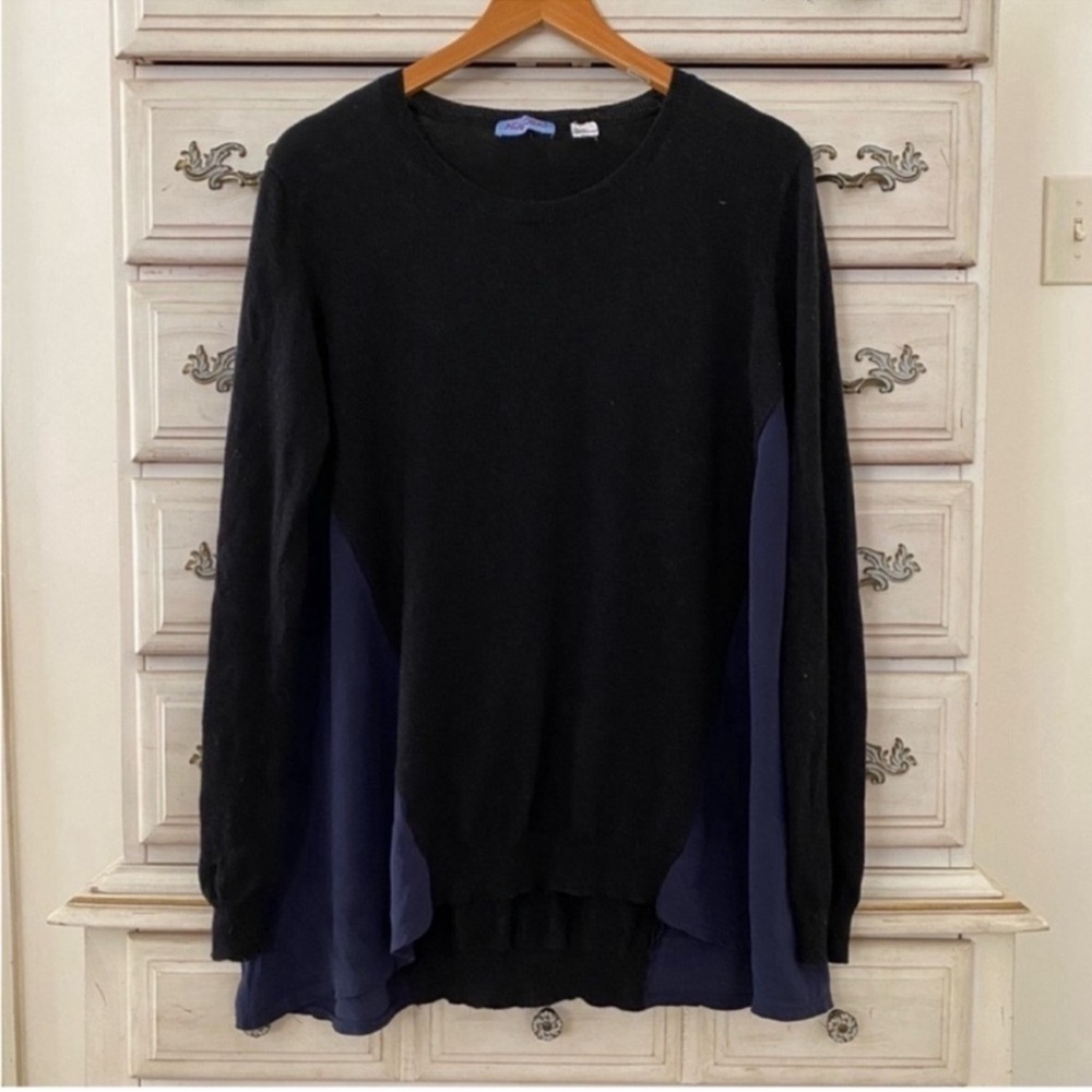 Acrobat Black Cashmere Quiet Luxury Silk Sweater